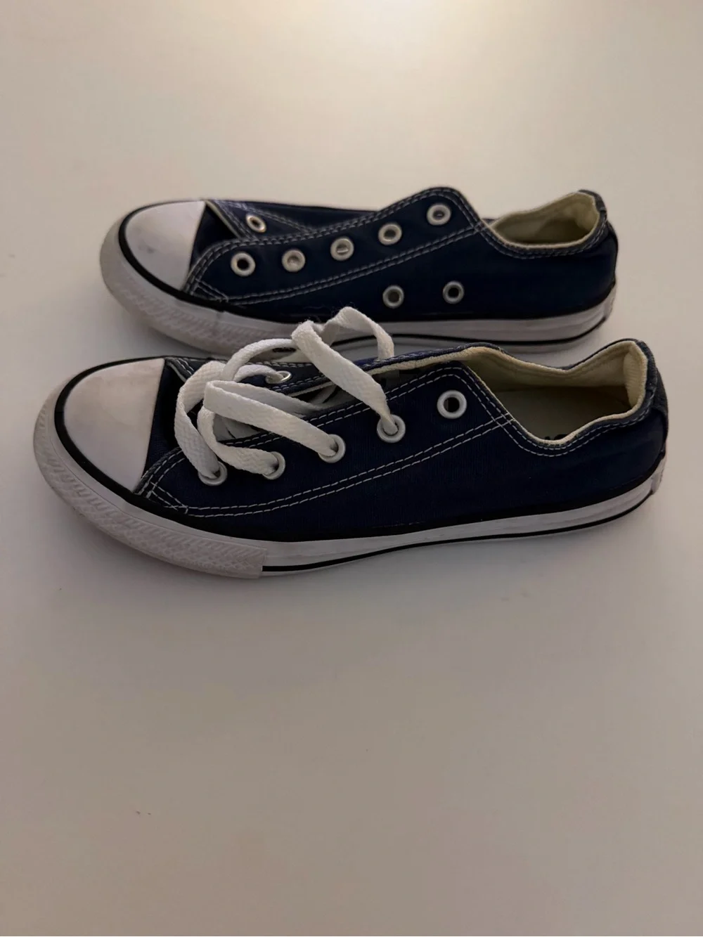 Converse Kids Navy and White Low-Top Sneakers